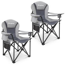 Usado, Cadeira dobrável KingCamp tamanho grande acampamento com suporte lombar resistente Ergon... comprar usado  Enviando para Brazil