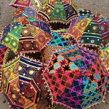 Partia hurtowa 5 szt. Indyjski parasol dekoracyjny Ręcznie robiony tradycyjny parasol przeciwsłoneczny na sprzedaż  Wysyłka do Poland