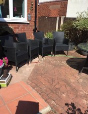 Four polyrattan patio for sale  MANCHESTER