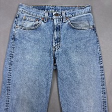 Calça jeans masculina vintage Levis 31x34 azul lavada feita nos EUA 554 trabalho desbotado comprar usado  Enviando para Brazil