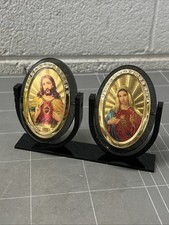 IMAGEM SAGRADA VINTAGE CORAÇÃO SAGRADO JESUS CRISTO MARIA RELIGIÃO OCULTA  comprar usado  Enviando para Brazil