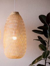 Bamboo pendant lampshade for sale  READING