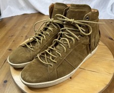 Tênis YSL Saint Laurent couro marrom camurça cano alto com cadarço SL18 376995 44 comprar usado  Enviando para Brazil