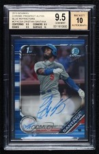 Refrator azul Bowman Chrome Prospect 2019 /150 Cristian Santana BGS 9.5 automático comprar usado  Enviando para Brazil