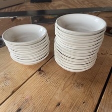 21 pratos pequenos de porcelana branca Ramekins 4 polegadas usados uma vez comprar usado  Enviando para Brazil