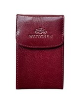 Wittchen Etui na wizytówki Skórzane bordowe 10×6,5×1,5 cm – używane na sprzedaż  Wysyłka do Poland