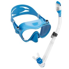 Máscara de mergulho sem moldura Cressi usada e combo de snorkel seco Supernova - Azul, usado comprar usado  Enviando para Brazil