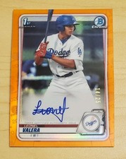 2020 Bowman Chrome Prospects Auto Leonel Valera #CPA-LV Laranja Prefrator /25 comprar usado 2020 Bowman Chrome Prospects Auto Leonel Valera #CPA-LV Laranja Prefrator /25 comprar usado  Enviando para Brazil