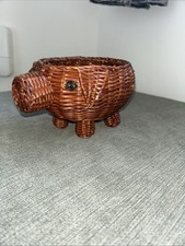 Wicker pig planter for sale  NEWPORT