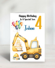 Personalised digger birthday for sale  MANSFIELD