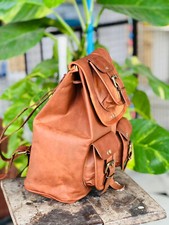 Mochila De Viaje Para Laptop De Cuero Real Inspire Grande Para Hombre Marrón comprar usado  Enviando para Brazil