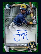 2025 Bowman Jesus Feito Verde Reptiliano Auto Topps Colorido Digital Super Raro! , usado comprar usado  Enviando para Brazil