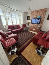 Leather sofa set for sale  LUTON
