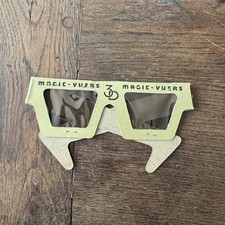 RARO Vintage Magic-Vuers Original Óculos de Papelão 3D 1953 Filmes Clássicos Devo comprar usado  Enviando para Brazil