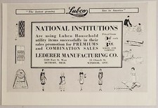 1931 Impressão Anúncio Lubco Itens Utilitários Domésticos Premium Couro Perfeito Estado Detroit, MI comprar usado  Enviando para Brazil