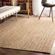Alfombra de yute natural trenzada para decoración del hogar alfombra de yute orgánico reversible para dormitorio segunda mano  Embacar hacia Mexico