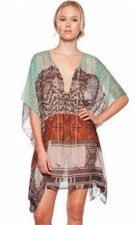 Twelfth Street por Cynthia Vincent Boho Estampa Étnica Vestido Caftan Cobertura OSFA comprar usado  Enviando para Brazil