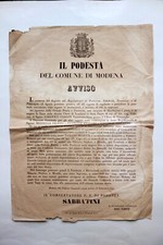 Podestà comune modena usato  Italia