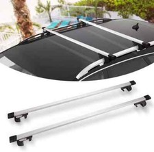BUNKER INDUST Rack de Teto Universal Barras Transversais, 58" Alumínio Ajustável Prata  comprar usado  Enviando para Brazil