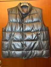 Moncler leather gillet usato  Bologna