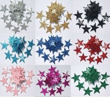 TECIDO GLITTER 1 polegadas 25mm ESTRELAS IRON-ON HOTFIX DIY CRAFT TSHIRT TRANSFER PATCH comprar usado  Enviando para Brazil