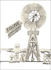 1979 Vintage Estampa Eclipse Moinho de Vento Canon Ranch Cuervo Novo México Ilustração comprar usado  Enviando para Brazil