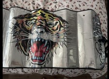 Autêntico raro Ed Hardy Tiger Y2K para-sol de carro protetor de para-brisa comprar usado  Enviando para Brazil