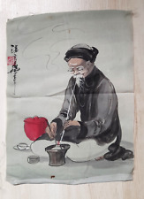 Ancienne peinture soie d'occasion  Saint-Brevin-les-Pins
