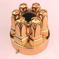Molde antigo pesado de cobre para bolo/geleia #243 torre/catedral forrada de estanho comprar usado  Enviando para Brazil