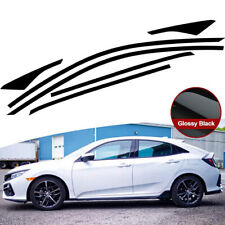 Para 16-21 Honda Civic Hatchback cromado apagar acabamento de janela blackout preto fosco* comprar usado  Enviando para Brazil