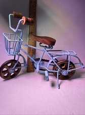 Decoração de casa de bicicleta azul de metal e madeira ~14”L X 10”H ~ com cesta comprar usado  Enviando para Brazil