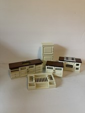 Conjunto de armários de cozinha para casa de bonecas 1:12 geladeira fogão armários móveis em miniatura comprar usado  Enviando para Brazil
