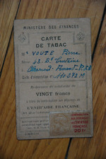 Rationnement carte tabac d'occasion  Paris XVIII