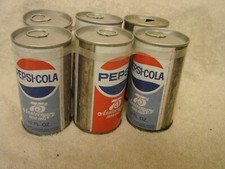 Usado, 6 PACOTES DE LATAS DE REFRIGERANTE PEPSI-COLA 75º ANIVERSÁRIO LATAS PUXAR ABAS INTACTAS BOM NEGÓCIO comprar usado  Enviando para Brazil