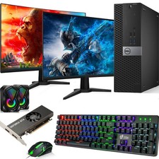 Dell SFF Gaming Desktop PC i5 6º 32GB 2TB SSD Dual 24"LED NVIDIA GTX Windows 11 comprar usado  Enviando para Brazil