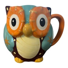 Caneca de cerâmica colorida em forma de coruja – 4 x 3,5 pol – grossa, sensação de qualidade – máquina de lavar louça comprar usado  Enviando para Brazil