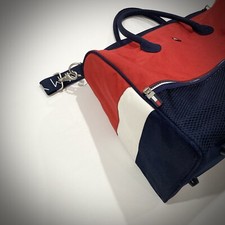 Bolsa de viagem Tommy Hilfiger com alça clássica original transporte TH vermelha/branca/azul comprar usado  Enviando para Brazil
