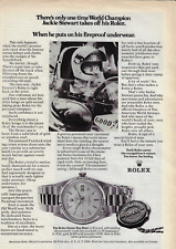 1972 Rolex Oyster Day Date Watch Jackie Stewart F1 Champion anúncio impresso original comprar usado  Enviando para Brazil