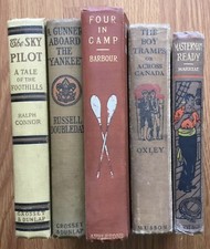 Usado, Lot 5 Old Boys Adventure Books  RALPH CONNOR Oxley MARRYAT Doubleday  BARBOUR comprar usado  Enviando para Brazil