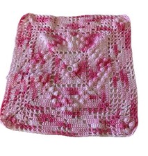 Pano de crochê rosa feito à mão sustentável pano de prato algodão fazenda casa de campo comprar usado  Enviando para Brazil