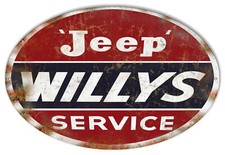 Placa de metal estilo vintage Jeep Willys 11x18 comprar usado  Enviando para Brazil