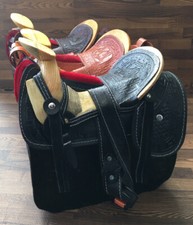 Bolsa de mão de couro Western Saddle Bolsa Montura Charra de Piel comprar usado  Enviando para Brazil