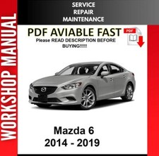 MAZDA 6 2014 2015 2016 2017 2018 2019 MANUAL DE OFICINA DE REPARO DE SERVIÇO comprar usado  Enviando para Brazil