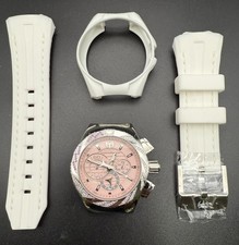 Relógio Techno Marine feminino rosa com moldura de safira não funciona - Precisa de reparo C2 comprar usado  Enviando para Brazil