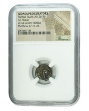 Moeda colecionável - Judéia Ae Prutah - Pôncio Pilatos (26-36 dC) NGC - (LG) comprar usado  Enviando para Brazil