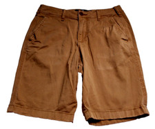 Bermuda HOLLISTER masculina tamanho 28 x 9 bege dourado algodão stretch frente plana comprar usado  Enviando para Brazil