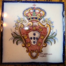 Handpainted medallion ceramic for sale  Manchester