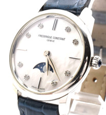 ▶️ [Quase em perfeito estado] Frederique Constant FC-206MPWD1S6 relógio de quartzo feminino fase da lua, usado comprar usado  Enviando para Brazil
