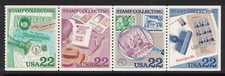 Scott 2198-2201- Stamp Collecting, Booklet Pane of 4- MNH 22c 1986- unused mint segunda mano  Embacar hacia Mexico