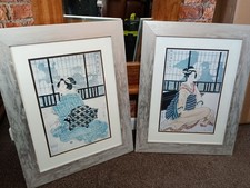 Vintage oriental framed for sale  COLNE